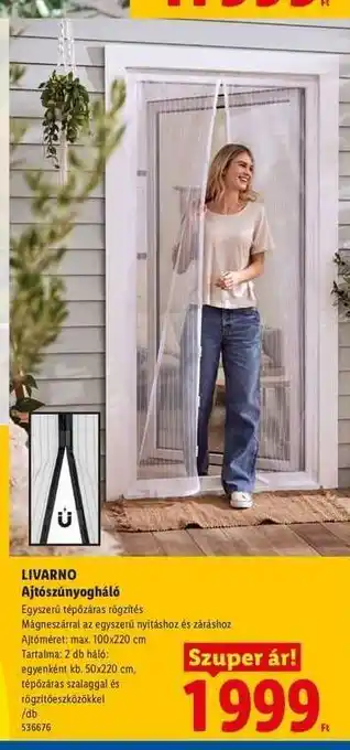 LIVARNO Ajtószúnyogháló