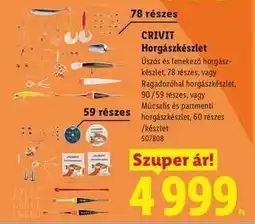 Lidl CRIVIT Horgászkészlet ajánlat