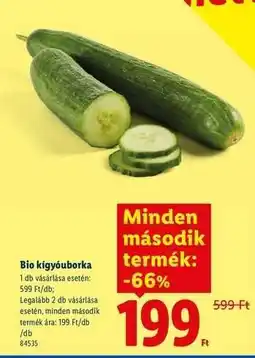 Lidl Bio kígyóuborka ajánlat