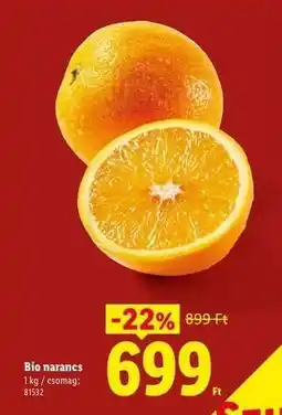 Lidl Bio narancs ajánlat