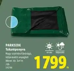 Lidl PARKSIDE Takaróponyva ajánlat