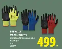 Lidl PARKSIDE Munkakesztyű ajánlat