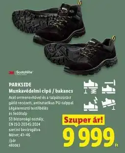 Lidl PARKSIDE Munkavédelmi cipő / bakancs ajánlat