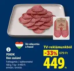 Lidl Pikok Dán szalámi ajánlat