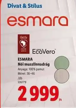 Lidl ESMARA ajánlat