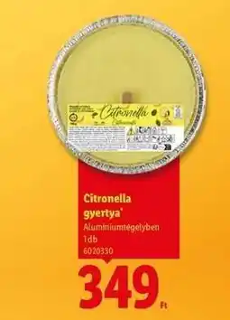 Lidl Citronella gyertya ajánlat