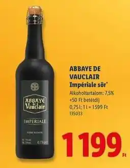 Lidl ABBAYE DE VAUCLAIR Impériale sör ajánlat