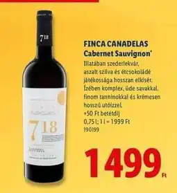 Lidl FINCA CANADELAS Cabernet Sauvignon ajánlat
