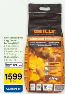 Tesco Grill szénbrikett vagy faszén keményfából ajánlat