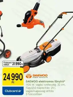 Tesco Daewoo elektromos fűnyíró ajánlat