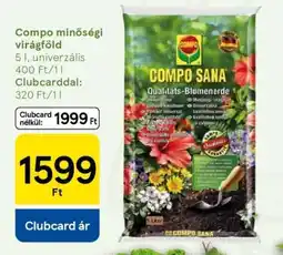 Tesco Compo minőségi virágföld ajánlat