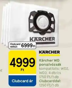 Tesco Kärcher WD porszívózsák ajánlat