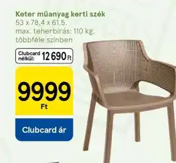 Tesco Keter műanyag kerti szék ajánlat