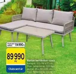 Tesco Rattan kerti bútor-szett ajánlat