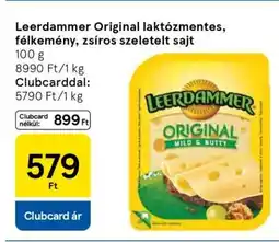 Tesco Leerdammer Original laktózmentes, félkemény, zsíros szeletelt sajt ajánlat