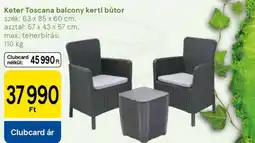 Tesco Keter Toscana balcony kerti bútor ajánlat