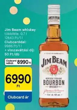 Tesco JIM BEAM WHISKEY ajánlat
