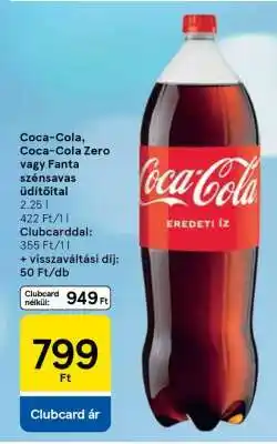 Coca-Cola, Coca-Cola Zero vagy Fanta szénsavas üdítőital