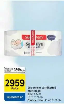 Tesco Sudocrem törlőkendő multipack ajánlat