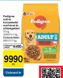 Tesco Pedigree száraz kutyaeledel marhával és zöldségekkel ajánlat