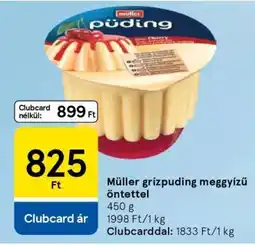 Tesco Müller grízpuding meggyízű öntettel ajánlat