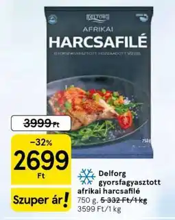 Tesco Delforg gyorsfagyasztott afrikai harcsafilé ajánlat