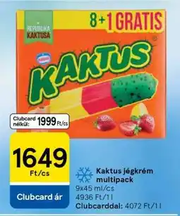 Tesco Kaktus jégkrém multipack ajánlat