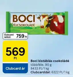 Tesco Boci kistáblás csokoládé ajánlat
