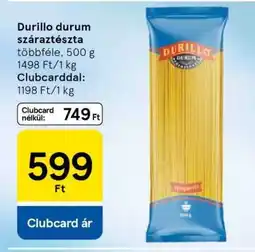 Tesco Durillo durum száraz tészta ajánlat