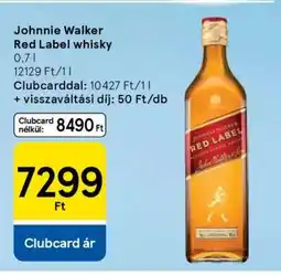 Tesco JOHNNIE WALKER Red Label Whisky ajánlat