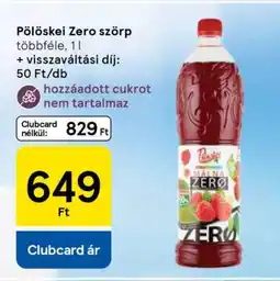 Tesco Pölöskei Zero Szörp ajánlat