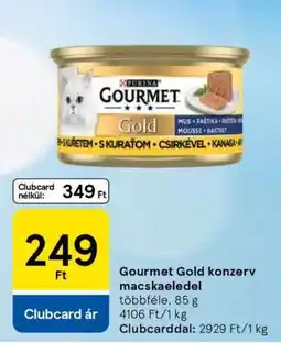 Tesco Gourmet Gold konzerv macskaeledel ajánlat