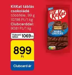 Tesco KitKat táblás csokoládé ajánlat