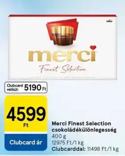Tesco Merci Finest Selection csokoládékülönlegesség ajánlat