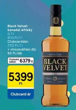 Tesco Black Velvet kanadai whisky ajánlat