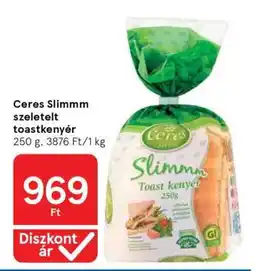 Tesco Ceres Slimmm szeletelt toastkenyér ajánlat
