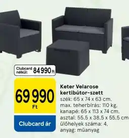 Tesco Keter Velarose kerti bútor-szett ajánlat