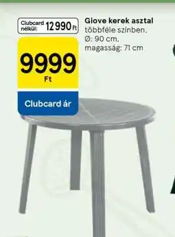 Tesco Giove kerek asztal ajánlat
