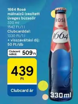 Tesco 1664 Rosé málnai ízesített üveges búzasör ajánlat