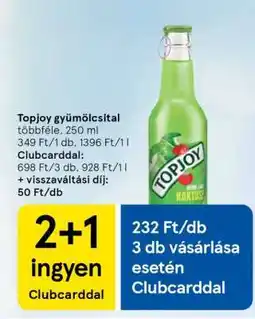 Tesco Topjoy gyümölcsital ajánlat