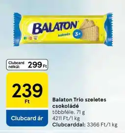 Tesco Balaton Trio szeletes csokoládé ajánlat