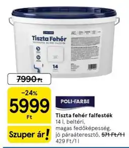 Tesco Tiszta fehér falfesték ajánlat