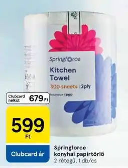 Tesco Springforce konyhai papírtörlő ajánlat