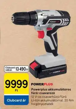 Tesco Powerplus akkumulátoros fúró-csavarozó ajánlat