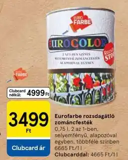 Tesco Eurofarbe rozsdagátló zománcfesték ajánlat
