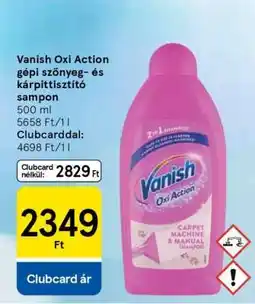 Tesco Vanish Oxi Action gépi szőnyeg- és kárpittisztító sampon ajánlat