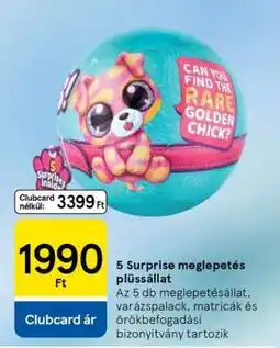 Tesco 5 Surprise meglepetés plüssállat ajánlat
