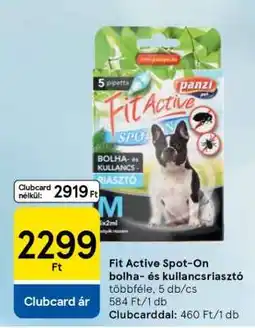 Tesco Fit Active Spot-On bolha- és kullancsriasztó ajánlat