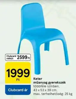 Tesco Keter műanyag gyerekszék ajánlat
