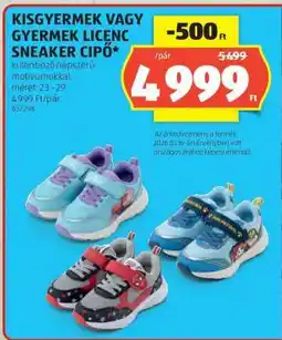 ALDI KISGYERMEK VAGY GYERMEK LICENC SNEAKER CIPŐ ajánlat